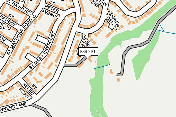 S36 2ST map - OS OpenMap – Local (Ordnance Survey)