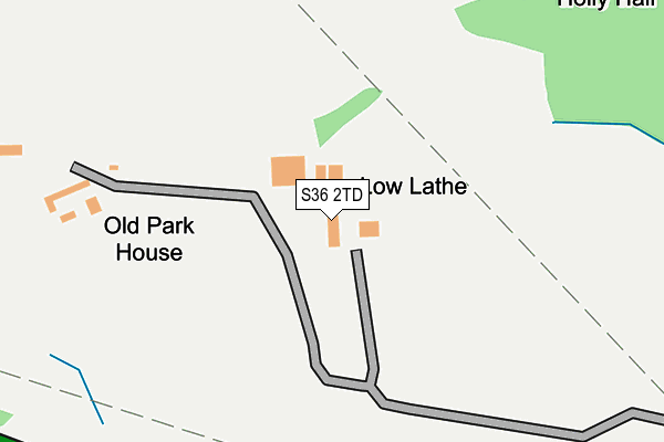 S36 2TD map - OS OpenMap – Local (Ordnance Survey)