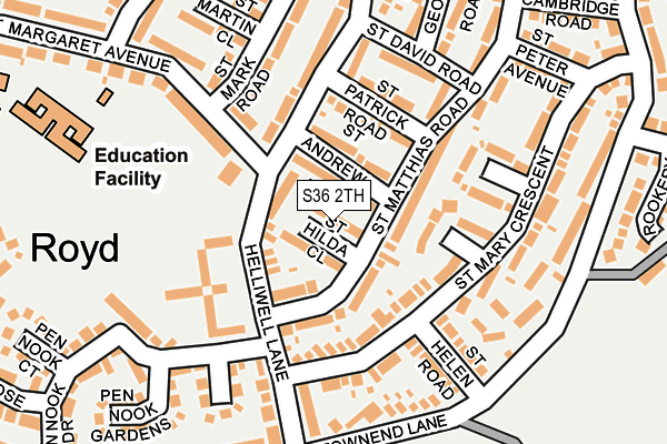 S36 2TH map - OS OpenMap – Local (Ordnance Survey)