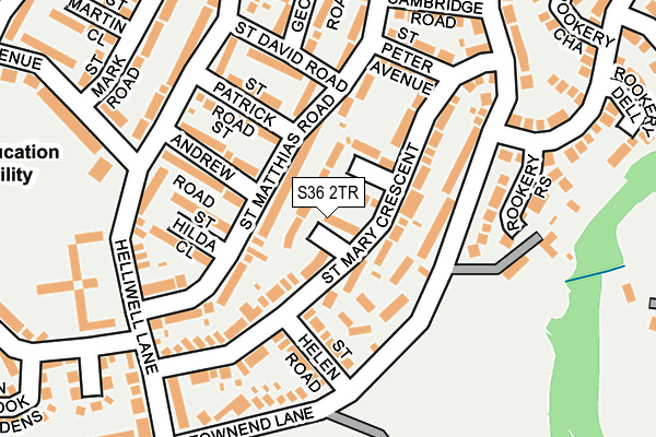 S36 2TR map - OS OpenMap – Local (Ordnance Survey)