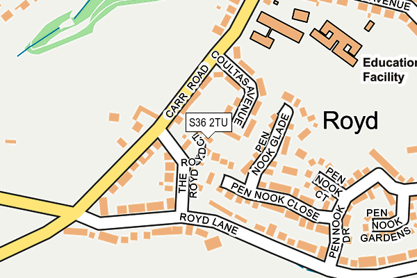 S36 2TU map - OS OpenMap – Local (Ordnance Survey)