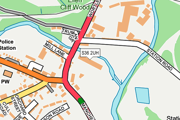 S36 2UH map - OS OpenMap – Local (Ordnance Survey)