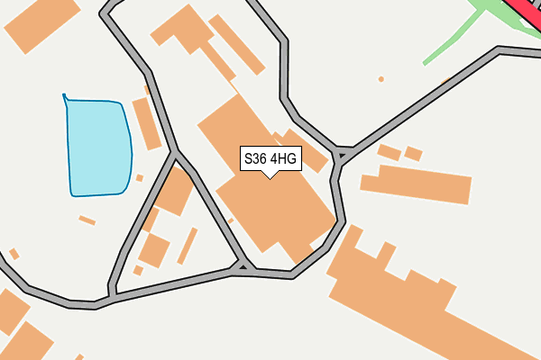 S36 4HG map - OS OpenMap – Local (Ordnance Survey)