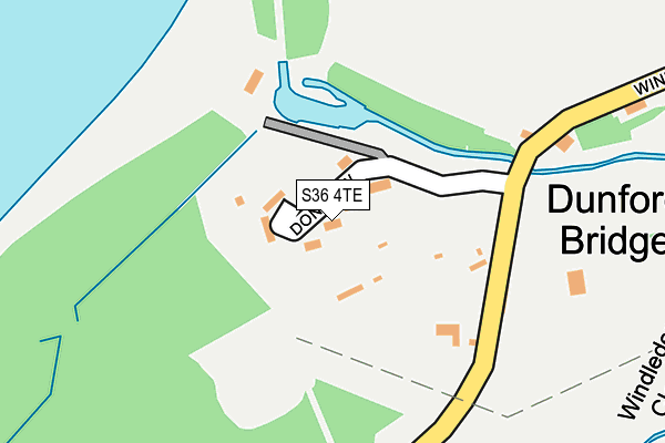 S36 4TE map - OS OpenMap – Local (Ordnance Survey)