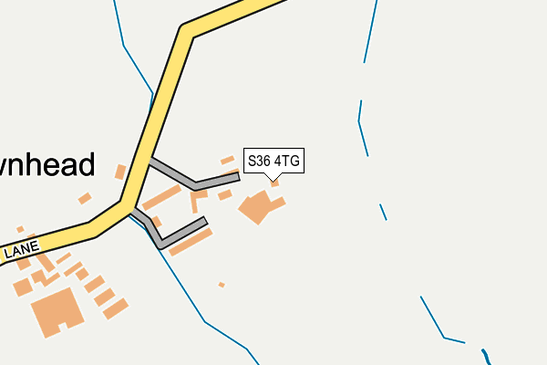 S36 4TG map - OS OpenMap – Local (Ordnance Survey)