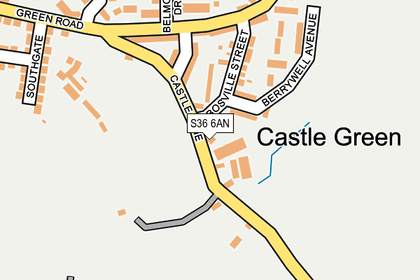 S36 6AN map - OS OpenMap – Local (Ordnance Survey)