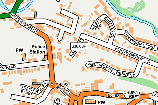 S36 6BP map - OS OpenMap – Local (Ordnance Survey)