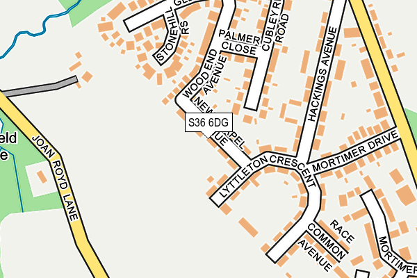 S36 6DG map - OS OpenMap – Local (Ordnance Survey)