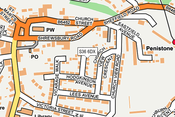 S36 6DX map - OS OpenMap – Local (Ordnance Survey)