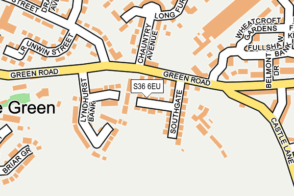 S36 6EU map - OS OpenMap – Local (Ordnance Survey)