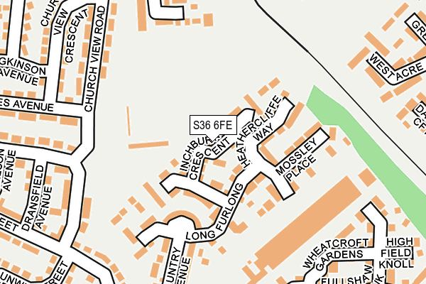 S36 6FE map - OS OpenMap – Local (Ordnance Survey)