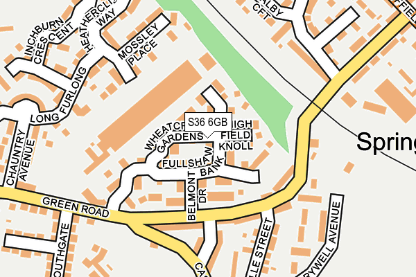 S36 6GB map - OS OpenMap – Local (Ordnance Survey)