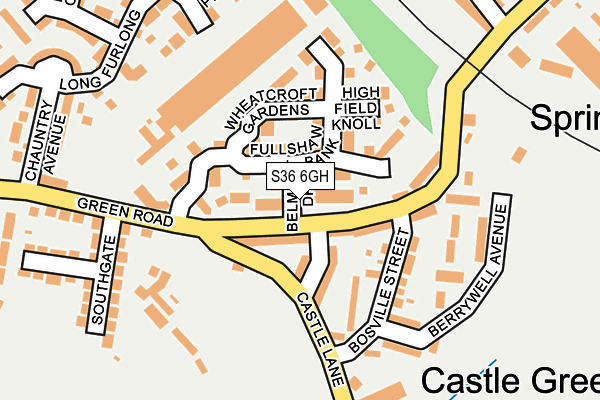S36 6GH map - OS OpenMap – Local (Ordnance Survey)
