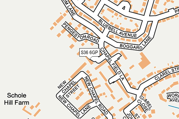 S36 6GP map - OS OpenMap – Local (Ordnance Survey)