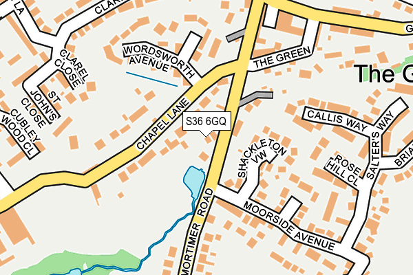 S36 6GQ map - OS OpenMap – Local (Ordnance Survey)