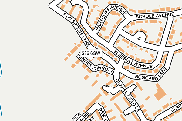S36 6GW map - OS OpenMap – Local (Ordnance Survey)