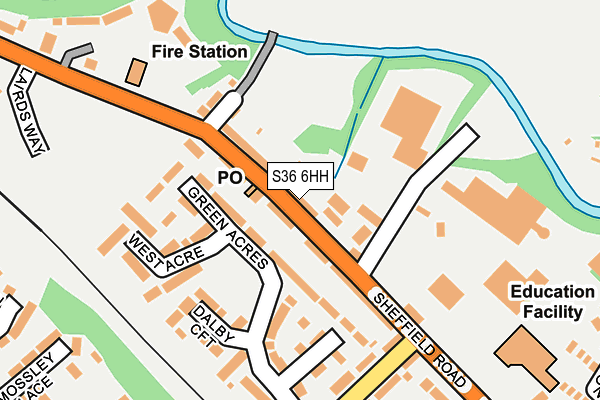 S36 6HH map - OS OpenMap – Local (Ordnance Survey)