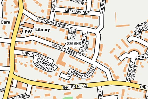 S36 6HS map - OS OpenMap – Local (Ordnance Survey)