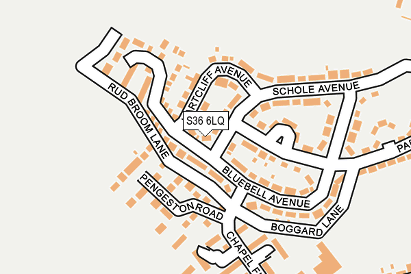 S36 6LQ map - OS OpenMap – Local (Ordnance Survey)