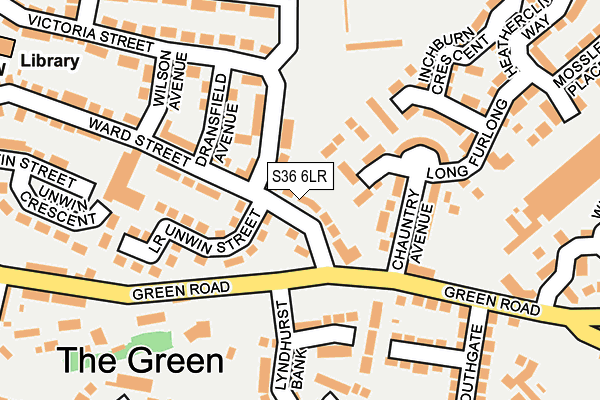 S36 6LR map - OS OpenMap – Local (Ordnance Survey)