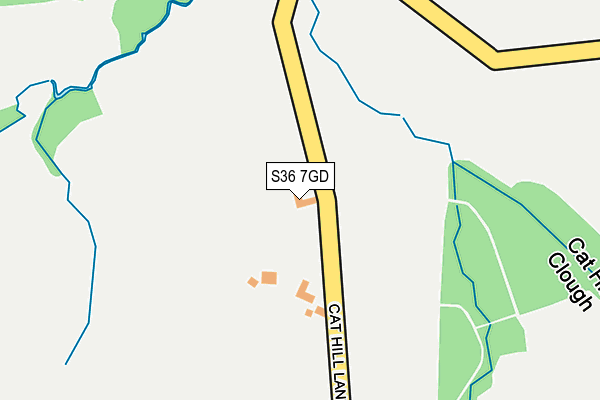 S36 7GD map - OS OpenMap – Local (Ordnance Survey)