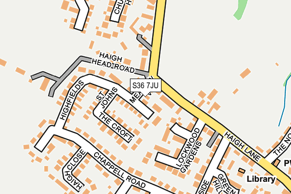 S36 7JU map - OS OpenMap – Local (Ordnance Survey)