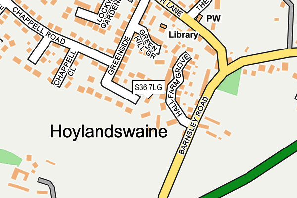 S36 7LG map - OS OpenMap – Local (Ordnance Survey)