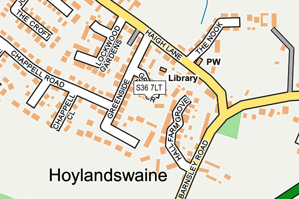 S36 7LT map - OS OpenMap – Local (Ordnance Survey)