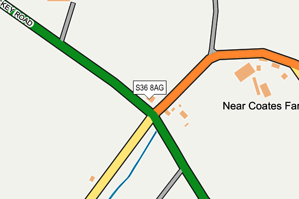 S36 8AG map - OS OpenMap – Local (Ordnance Survey)