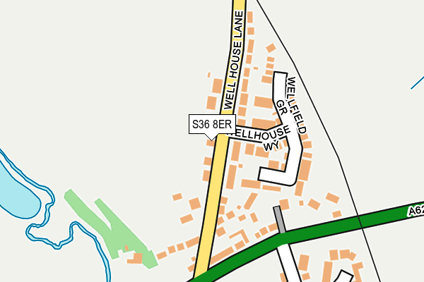 S36 8ER map - OS OpenMap – Local (Ordnance Survey)
