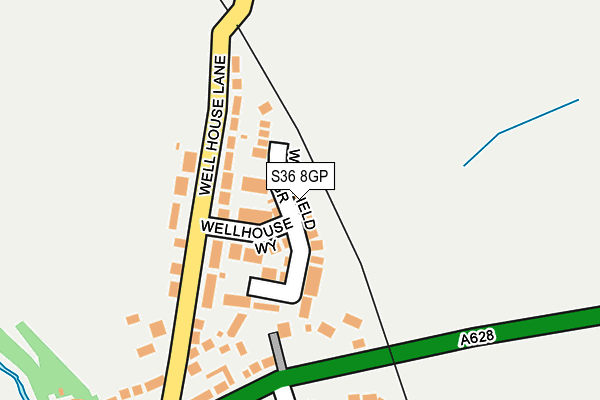 S36 8GP map - OS OpenMap – Local (Ordnance Survey)