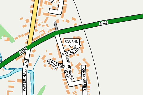 S36 8HN map - OS OpenMap – Local (Ordnance Survey)
