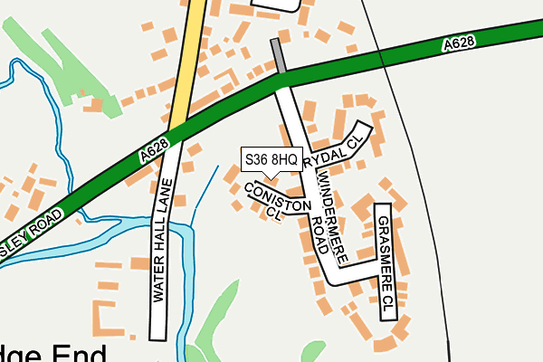S36 8HQ map - OS OpenMap – Local (Ordnance Survey)