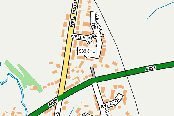 S36 8HU map - OS OpenMap – Local (Ordnance Survey)