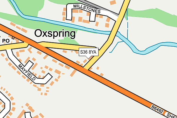 S36 8YA map - OS OpenMap – Local (Ordnance Survey)