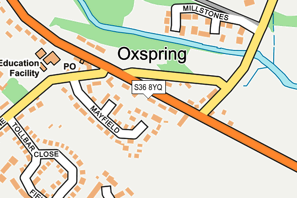 S36 8YQ map - OS OpenMap – Local (Ordnance Survey)