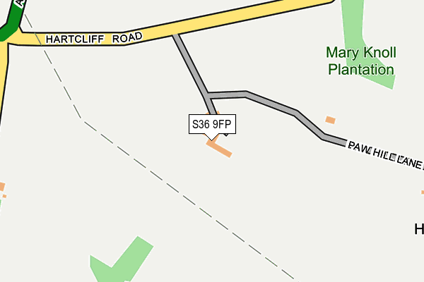 S36 9FP map - OS OpenMap – Local (Ordnance Survey)