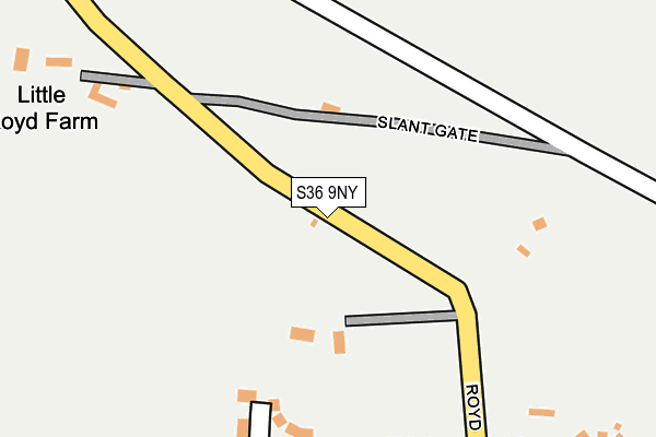 S36 9NY map - OS OpenMap – Local (Ordnance Survey)