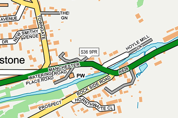 S36 9PR map - OS OpenMap – Local (Ordnance Survey)