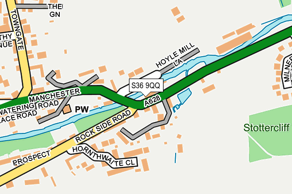 S36 9QQ map - OS OpenMap – Local (Ordnance Survey)