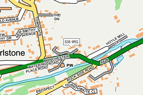 S36 9RG map - OS OpenMap – Local (Ordnance Survey)