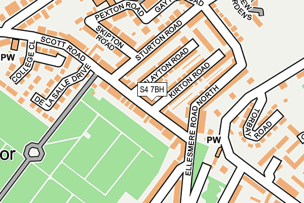 S4 7BH map - OS OpenMap – Local (Ordnance Survey)