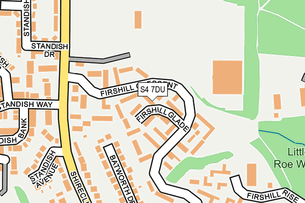 S4 7DU map - OS OpenMap – Local (Ordnance Survey)