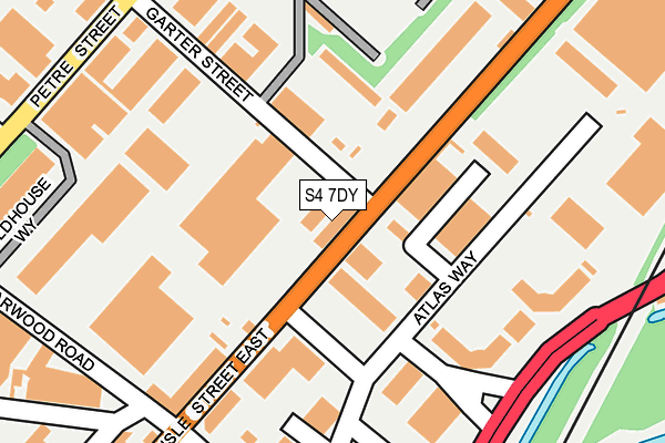 S4 7DY map - OS OpenMap – Local (Ordnance Survey)