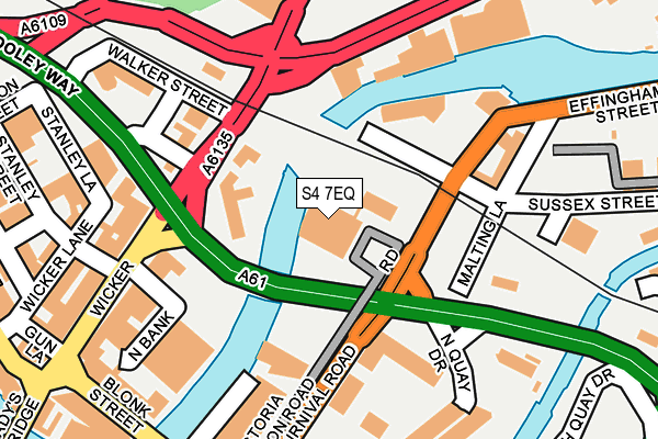S4 7EQ map - OS OpenMap – Local (Ordnance Survey)