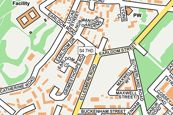S4 7HD map - OS OpenMap – Local (Ordnance Survey)