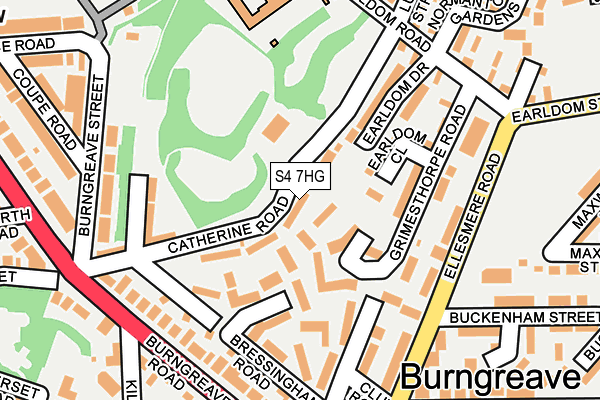 S4 7HG map - OS OpenMap – Local (Ordnance Survey)