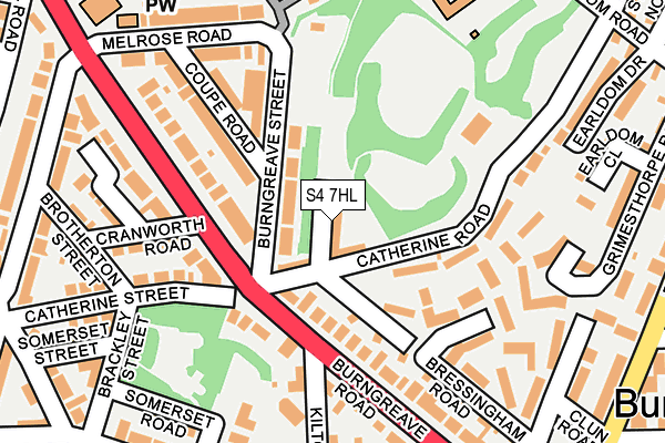 S4 7HL map - OS OpenMap – Local (Ordnance Survey)