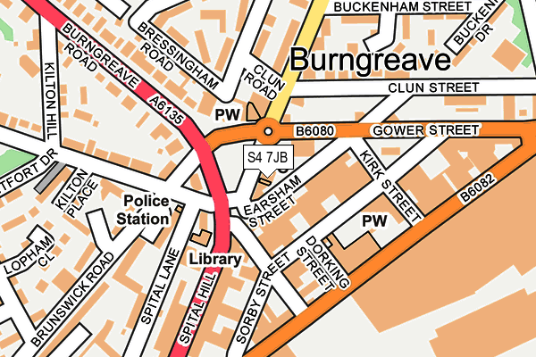 S4 7JB map - OS OpenMap – Local (Ordnance Survey)