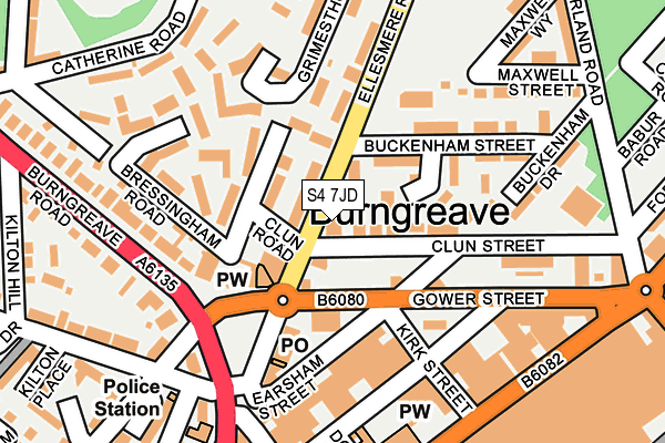 S4 7JD map - OS OpenMap – Local (Ordnance Survey)